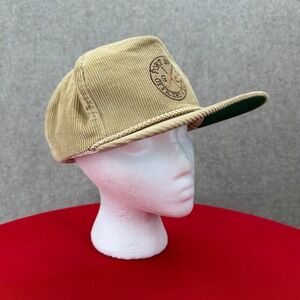 Town Talk Tan Corduroy Fort Bragg Officers Club Ear Flap Hat Vintage Golf Cap
